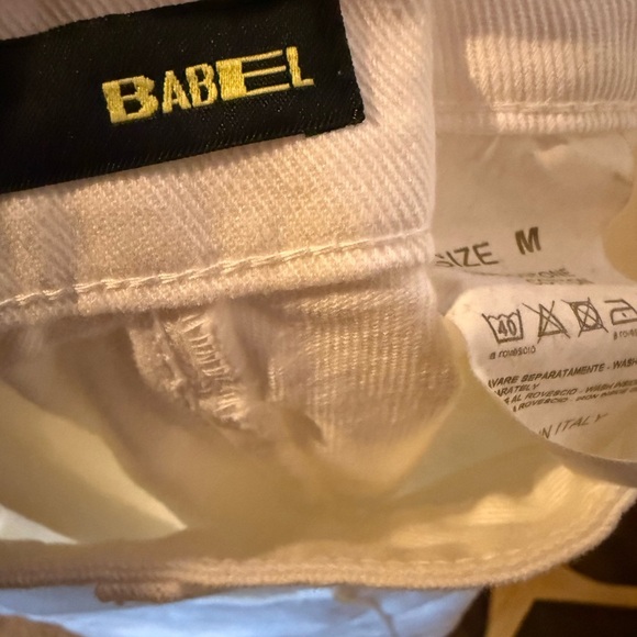 Babel Womens size Medium White Cargo Trouser Pants/Capris - Picture 6 of 6